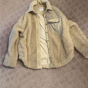 Cozy Cream Sherpa Button-Up Jacket